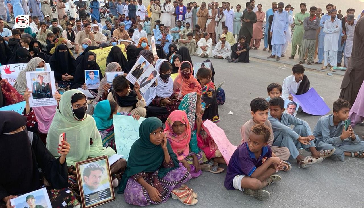 A missing persons protest held in Balochistan.