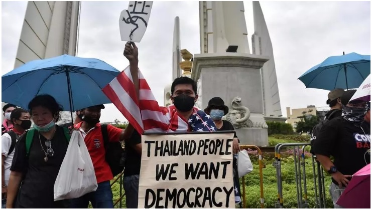 pro democracy activists have staged nationwide rallies since july demanding reform in thailand photo afp