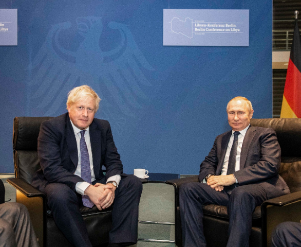 uk prime minister boris johnson met president putin in the margins of the berlin conference on libya in january 2020 photo facebook uk prime minister