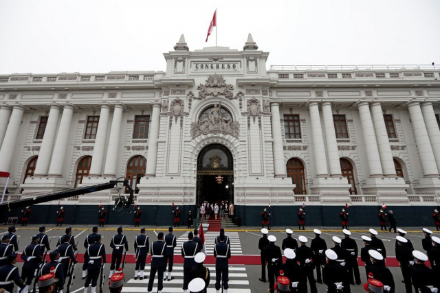 a general view of the congress after peru s president pedro castillo s swearing in ceremony in lima peru july 28 2021 reuters