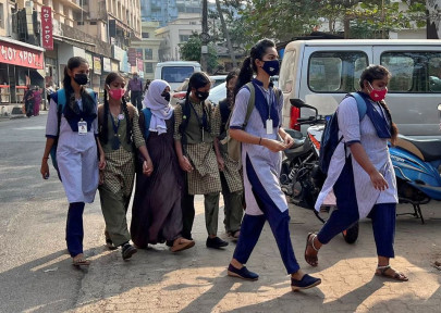 senior schools reopen in india s karnataka amid hijab row