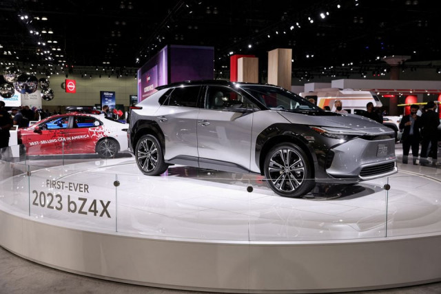 toyota rolls out first battery electric car in cautious debut toyota rolls out first battery electric car in cautious debut