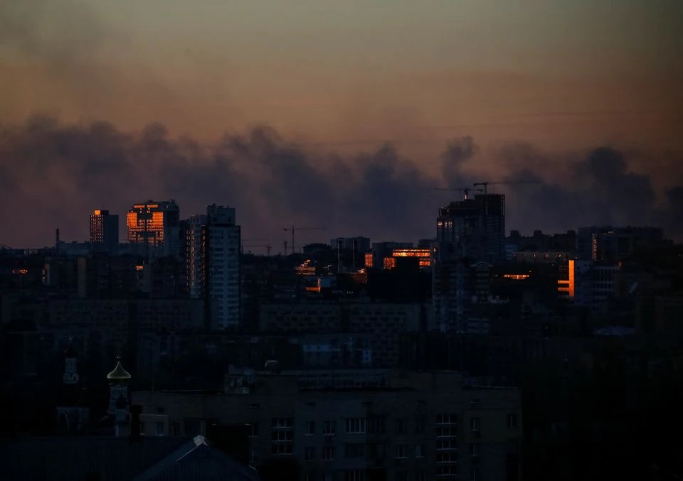 smoke rises after shelling near kyiv ukraine march 11 2022 photo reuters