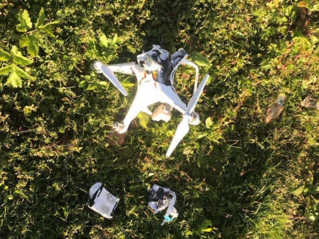this is 11th indian quadcopter shot down by pakistan army this year photo ispr this is 11th indian quadcopter shot down by pakistan army this year photo ispr