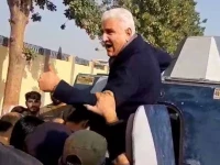 pti leader shah mahmood qureshi laments lack of justice following his re arrest from outside adiala jail photo screengrab express