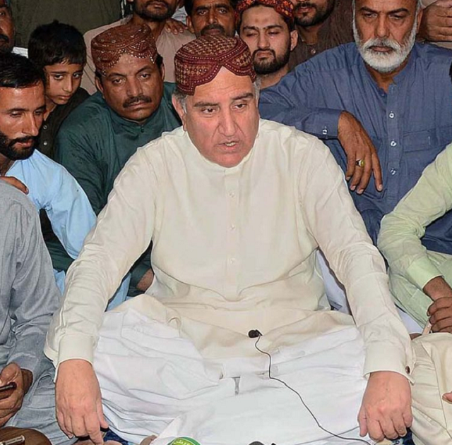 pakistan tehreek e insaf pti vice chairman shah mahmood qureshi addressing the media in multan on saturday june 11 photo app