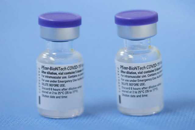 vials of the pfizer biontech vaccine are pictured in a vaccination centre in geneva switzerland february 3 2021 photo reuters