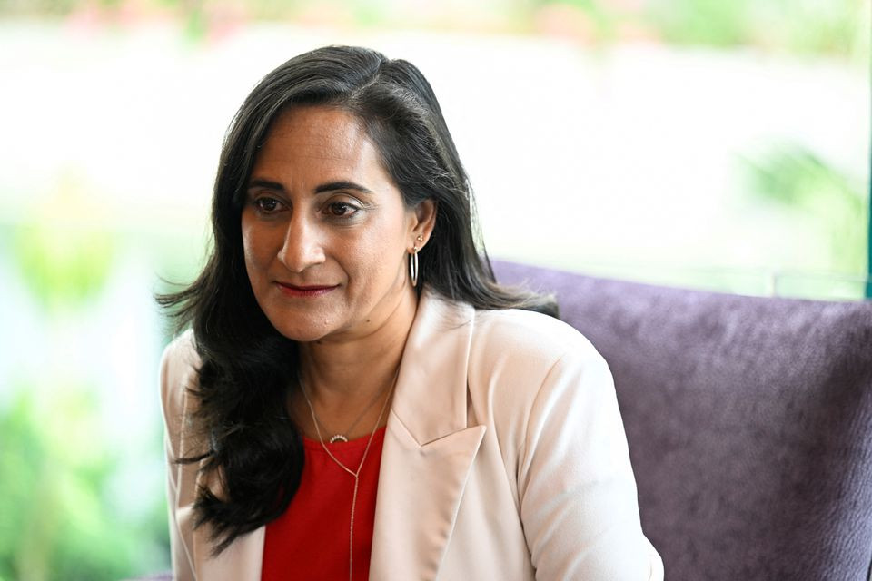 canada s defence minister anita anand speaks during an interview with reuters on the sidelines of the 19th shangri la dialogue in singapore june 11 2022 reuters