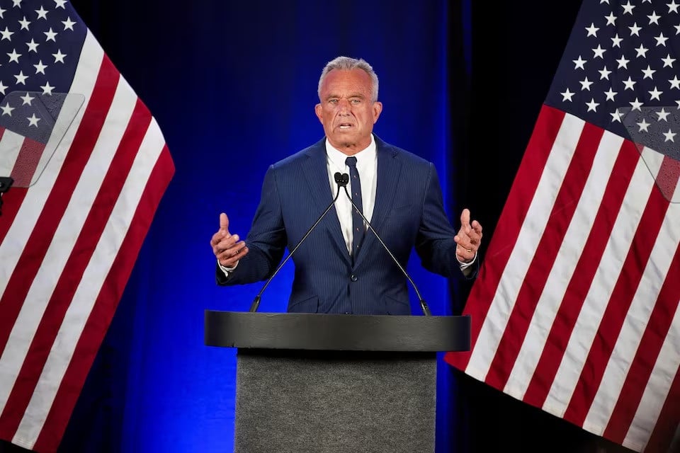 independent presidential candidate robert f kennedy jr makes an announcement on the future of his campaign in phoenix arizona us on august 23 2024 photo reuters