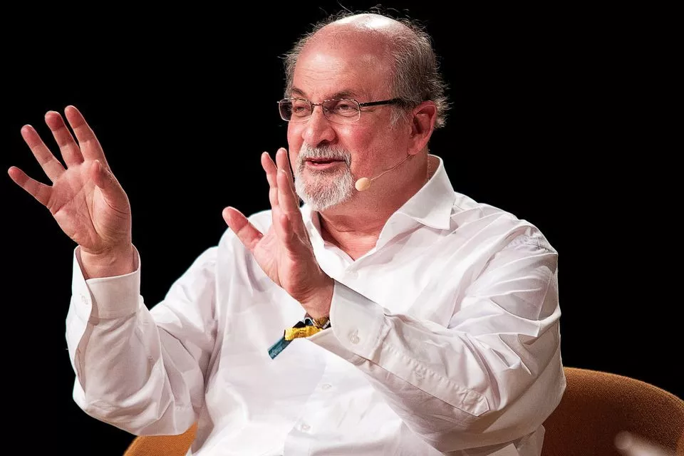 the writer salman rushdie interviewed during heartland festival in kvaerndrup denmark june 2 2018 photo reuters the writer salman rushdie interviewed during heartland festival in kvaerndrup denmark june 2 2018 photo reuters