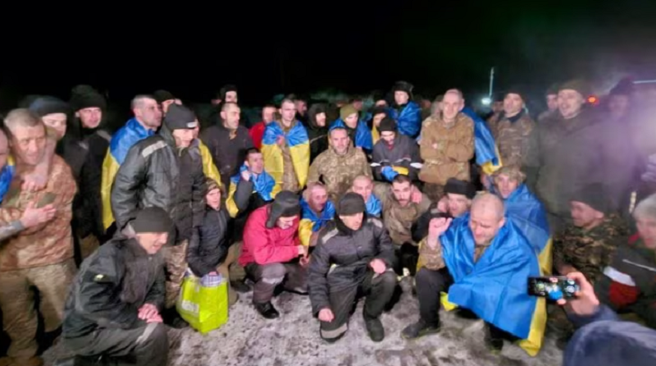 photo ukrainian prisoners of war pows pose after a swap amid russia s attack on ukraine at an unknown location in ukraine in this handout picture released january 3 2024 reuters