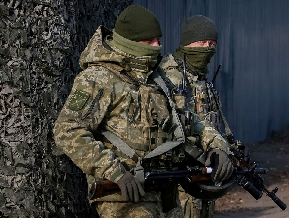 servicemen are seen near the village of zolote disengagement area of government and russian backed rebel troops in the eastern ukrainian region of luhansk ukraine november 2 2019 photo reuters file