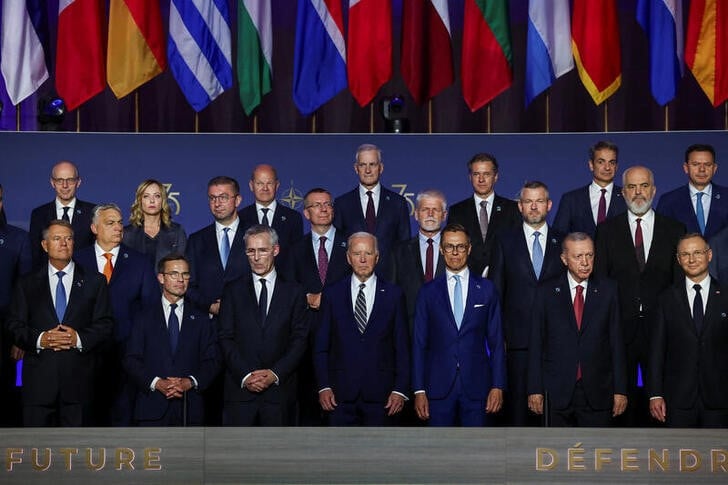 nato leaders attend 75th anniversary in washinton credits reuters