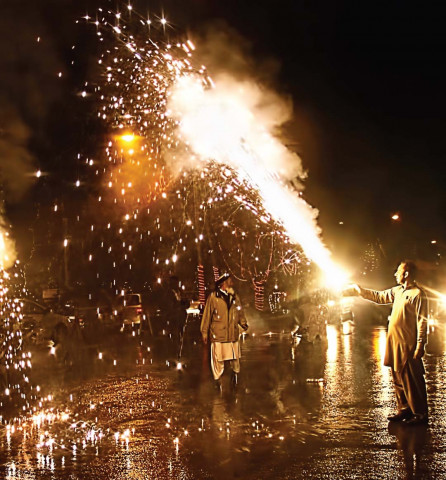 eid e milad un nabi old city decked in bright lights