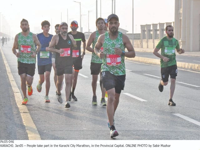 athletes participate in the 42km long karachi marathon at seaview on sunday photo app athletes participate in the 42km long karachi marathon at seaview on sunday photo app