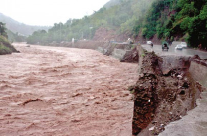 mercury dropping rain causes landslides in azad kashmir g b