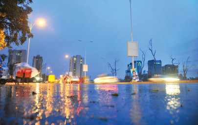 winter s first rain ends dry spell