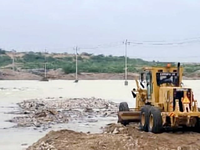 heavy machinery is used to rehabilitate hub road swept away by rains photo ppi heavy machinery is used to rehabilitate hub road swept away by rains photo ppi