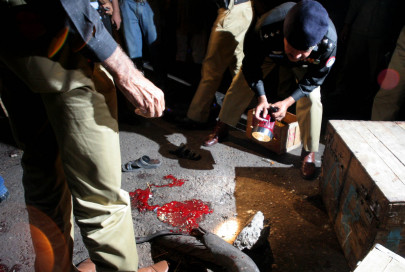 rainbow centre attack traders protest pull down shutters