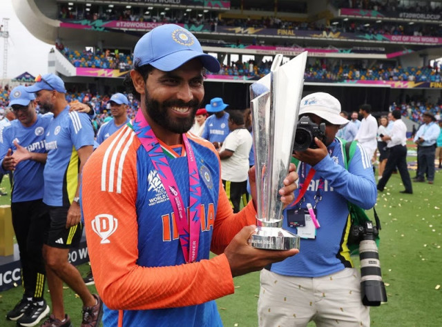 india s ravindra jadeja celebrates with the trophy after winning the t20 world cup photo reuters india s ravindra jadeja celebrates with the trophy after winning the t20 world cup photo reuters