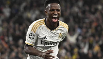 vinicius junior scored real madrid s second goal as they beat borussia dortmund 2 0 to win the champions league photo afp