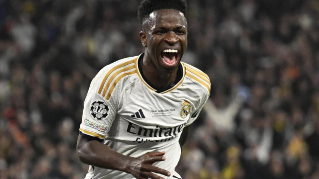 vinicius junior scored real madrid s second goal as they beat borussia dortmund 2 0 to win the champions league photo afp vinicius junior scored real madrid s second goal as they beat borussia dortmund 2 0 to win the champions league photo afp