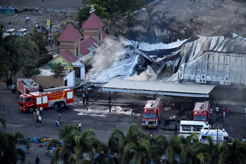 rescuers at a burned gaming zone after a fire in rajkot in the western state of gujarat india may 25 2024 photo reuters rescuers at a burned gaming zone after a fire in rajkot in the western state of gujarat india may 25 2024 photo reuters