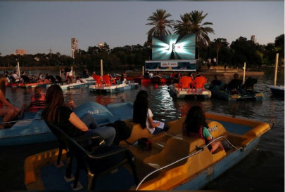 israel opens floating cinema for coronavirus safe viewing israel opens floating cinema for coronavirus safe viewing
