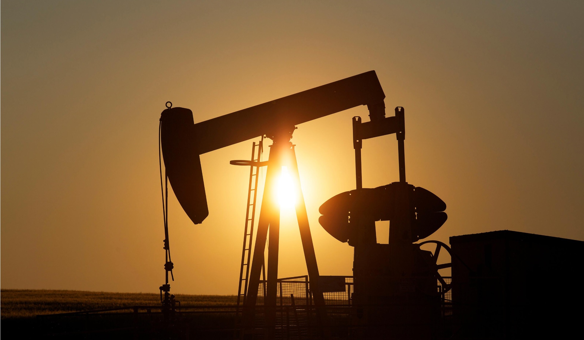 an oil pump jack pumps oil in a field near calgary alberta july 21 2014 pump jacks are used to pump crude oil out of the ground after an oil well has been drilled photo reuters file