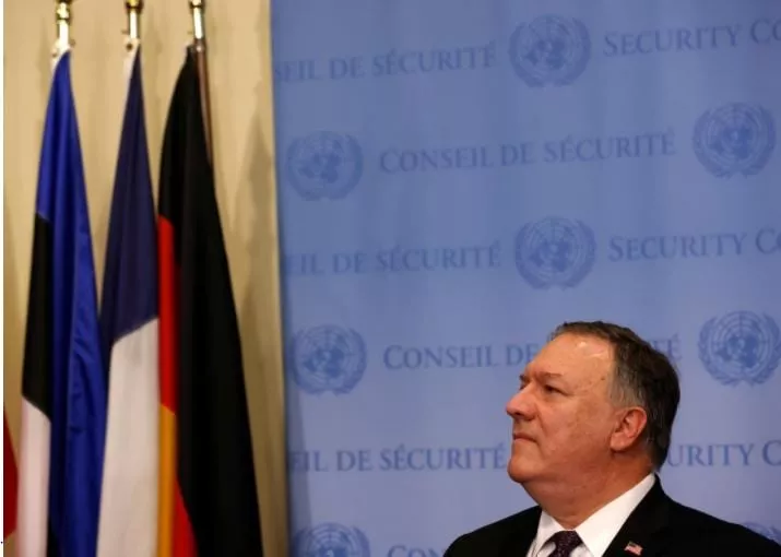 us secretary of state mike pompeo speaks to reporters following a meeting with members of the un security council about iran s alleged non compliance with a nuclear deal and calling for the restoration of sanctions against iran at un headquarters in new york us august 20 2020 reuters us secretary of state mike pompeo speaks to reporters following a meeting with members of the un security council about iran s alleged non compliance with a nuclear deal and calling for the restoration of sanctions against iran at un headquarters in new york us august 20 2020 reuters