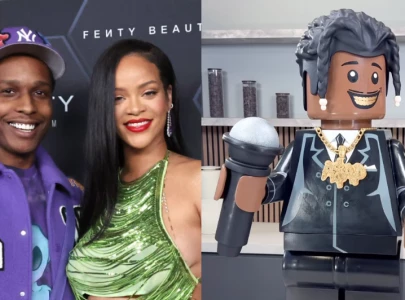 rihanna surprises a ap rocky with custom chocolate lego sculpture for his birthday