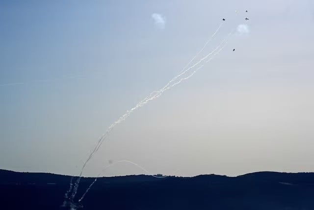 rockets launched from lebanon to israel over the border are intercepted in israel near the border with lebanon july 3 2024 photo reuters