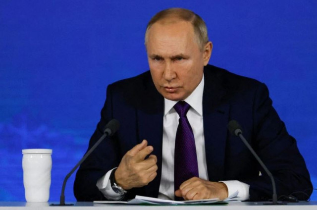 russian president vladimir putin speaks as he attends his annual end of year news conference in moscow russia december 23 2021 photo reuters russian president vladimir putin speaks as he attends his annual end of year news conference in moscow russia december 23 2021 photo reuters