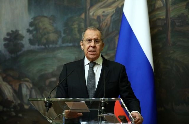 russia s foreign minister sergei lavrov attends a news conference following a meeting with european union s foreign policy chief josep borrell in moscow russia february 5 2021 photo reuters