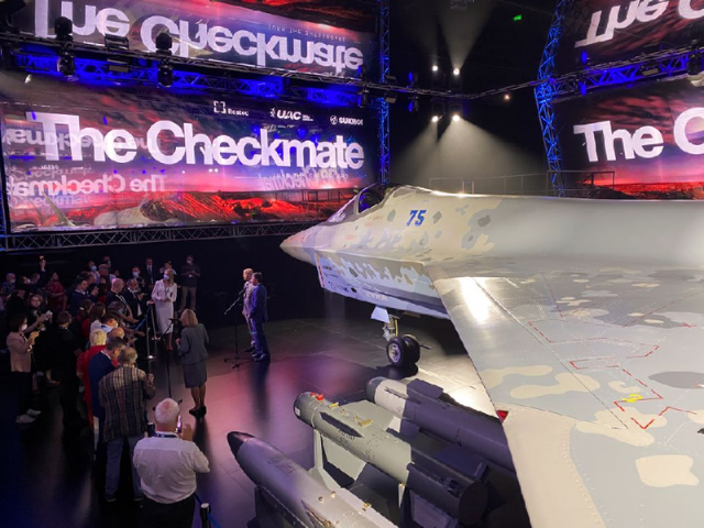 yuri slusar head of united aircraft corporation talks to media in front of a sukhoi su 75 checkmate prototype warplane during the dubai airshow in dubai united arab emirates november 14 2021 photo reuters yuri slusar head of united aircraft corporation talks to media in front of a sukhoi su 75 checkmate prototype warplane during the dubai airshow in dubai united arab emirates november 14 2021 photo reuters