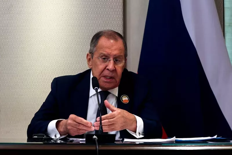 russian foreign minister sergei lavrov speaks at a press conference during the g20 summit in new delhi india september 10 2023 photo reuters russian foreign minister sergei lavrov speaks at a press conference during the g20 summit in new delhi india september 10 2023 photo reuters