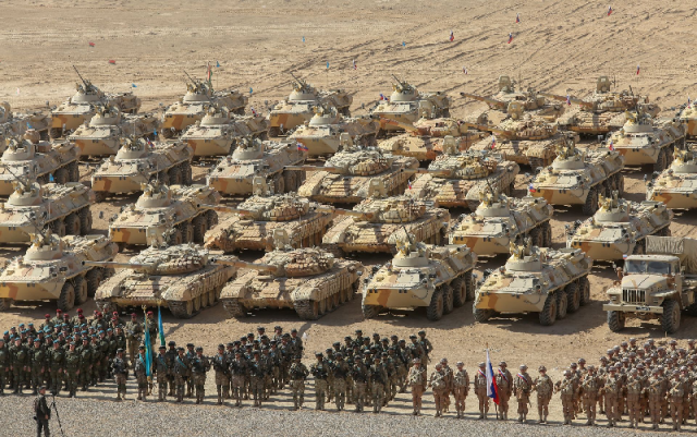 russian kazakh and belarusian service members line up during military drills carried out by the russia led collective security treaty organisation csto at the harb maidon training ground located near the tajik afghan border in the khatlon region tajikistan october 23 2021 photo reuters russian kazakh and belarusian service members line up during military drills carried out by the russia led collective security treaty organisation csto at the harb maidon training ground located near the tajik afghan border in the khatlon region tajikistan october 23 2021 photo reuters