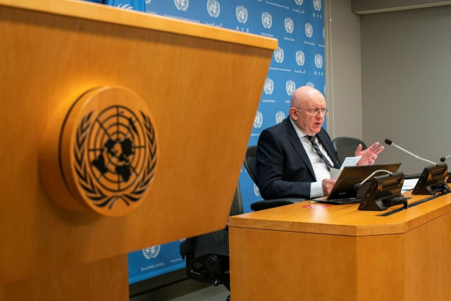 russian un ambassador vassily nebenzia speaks during a news conference at the united nations headquarters in new york us october 29 2021 photo reuters russian un ambassador vassily nebenzia speaks during a news conference at the united nations headquarters in new york us october 29 2021 photo reuters