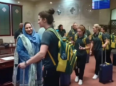 sa women s team arrives for t20s
