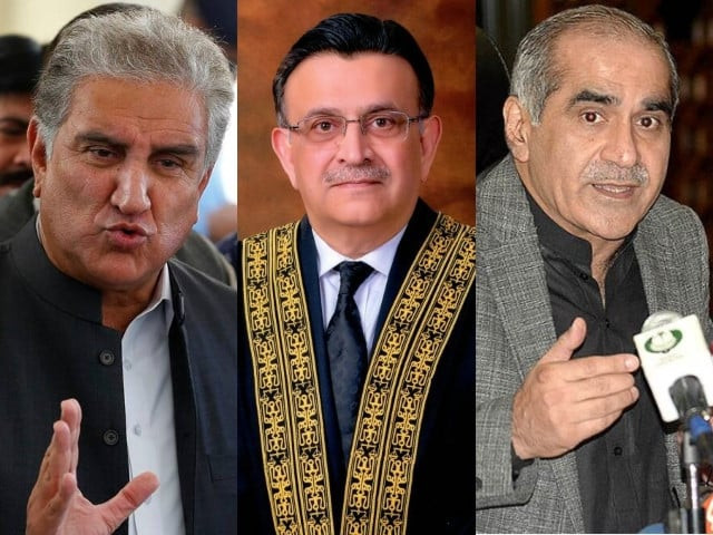 pti vice chairman shah mahmood qureshi l cjp umar ata bandial c and railway minister saad rafique r pti vice chairman shah mahmood qureshi l cjp umar ata bandial c and railway minister saad rafique r