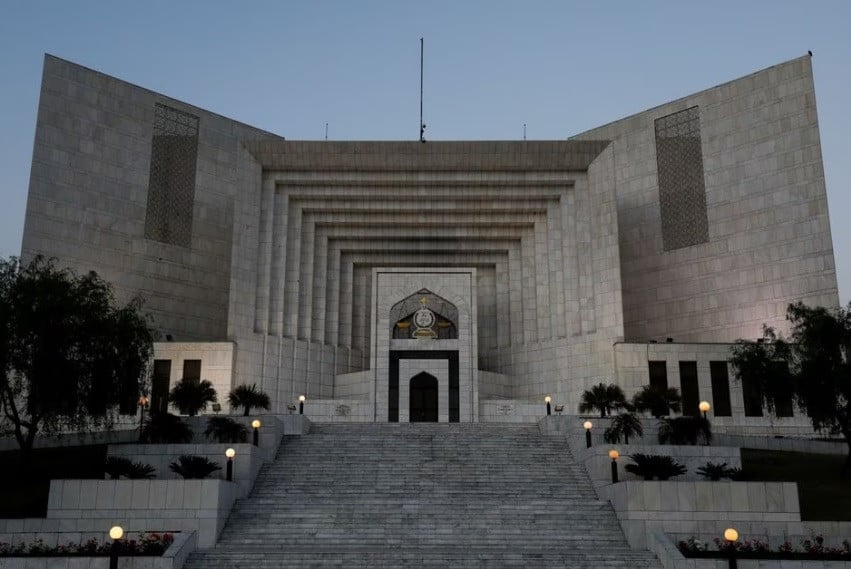 a general view of the supreme court of pakistan building at the evening hours in islamabad pakistan april 7 2022 photo reuters