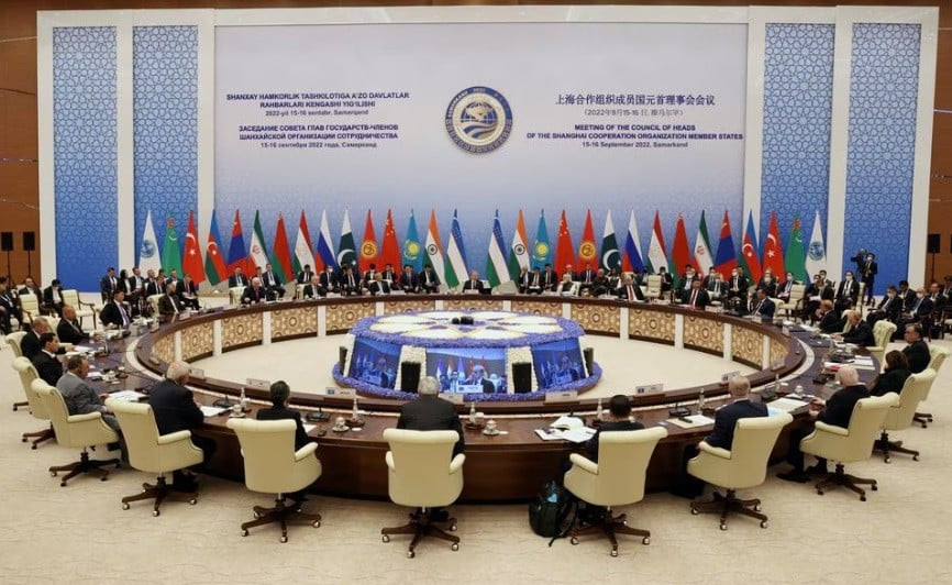 participants of the shanghai cooperation organisation summit attend an extended format meeting of heads of sco member states in samarkand uzbekistan september 16 2022 photo reuters file