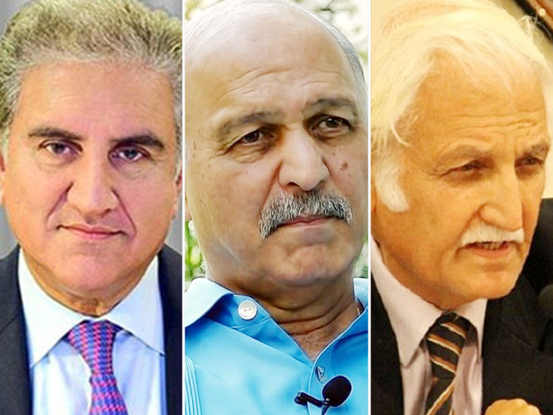 shah mahmood qureshi mushahid hussain syed and farhatullah babar photo express file