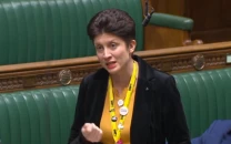 mp alison thewliss questions the british government on iiojk in this screengrab photo x fahim kayani