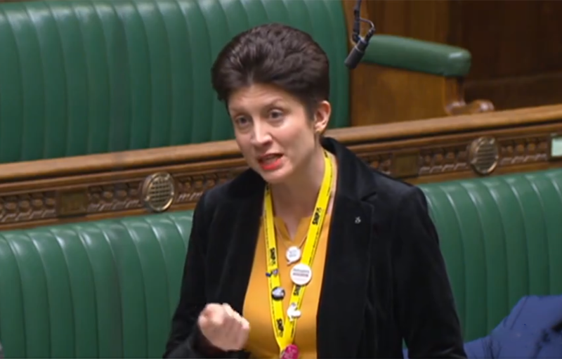 mp alison thewliss questions the british government on iiojk in this screengrab photo x fahim kayani