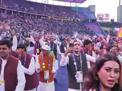 national squad arrives in berlin s olympia stadium for opening ceremony national squad arrives in berlin s olympia stadium for opening ceremony