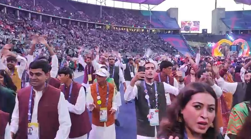 pakistani squad arrives in stadium for opening ceremony of the 16th special olympic world games photo express