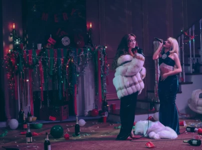 sabrina carpenter and chappell roan shine in a duet of wham s last christmas on netflix