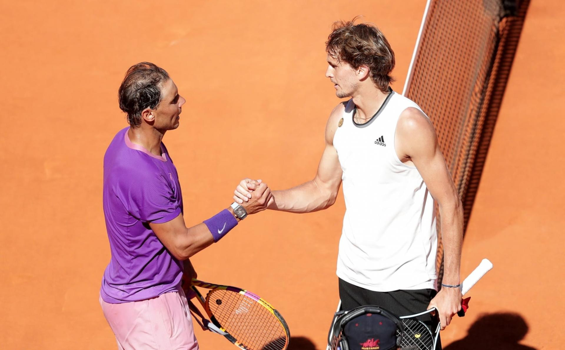 Zverev says Nadal plays 30% better at Roland Garros