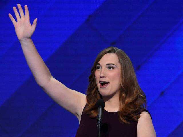 sarah mcbride a prominent american advocate for lgbtq rights has become the first and only openly transgender state senator in the us after winning the race in delaware photo afp